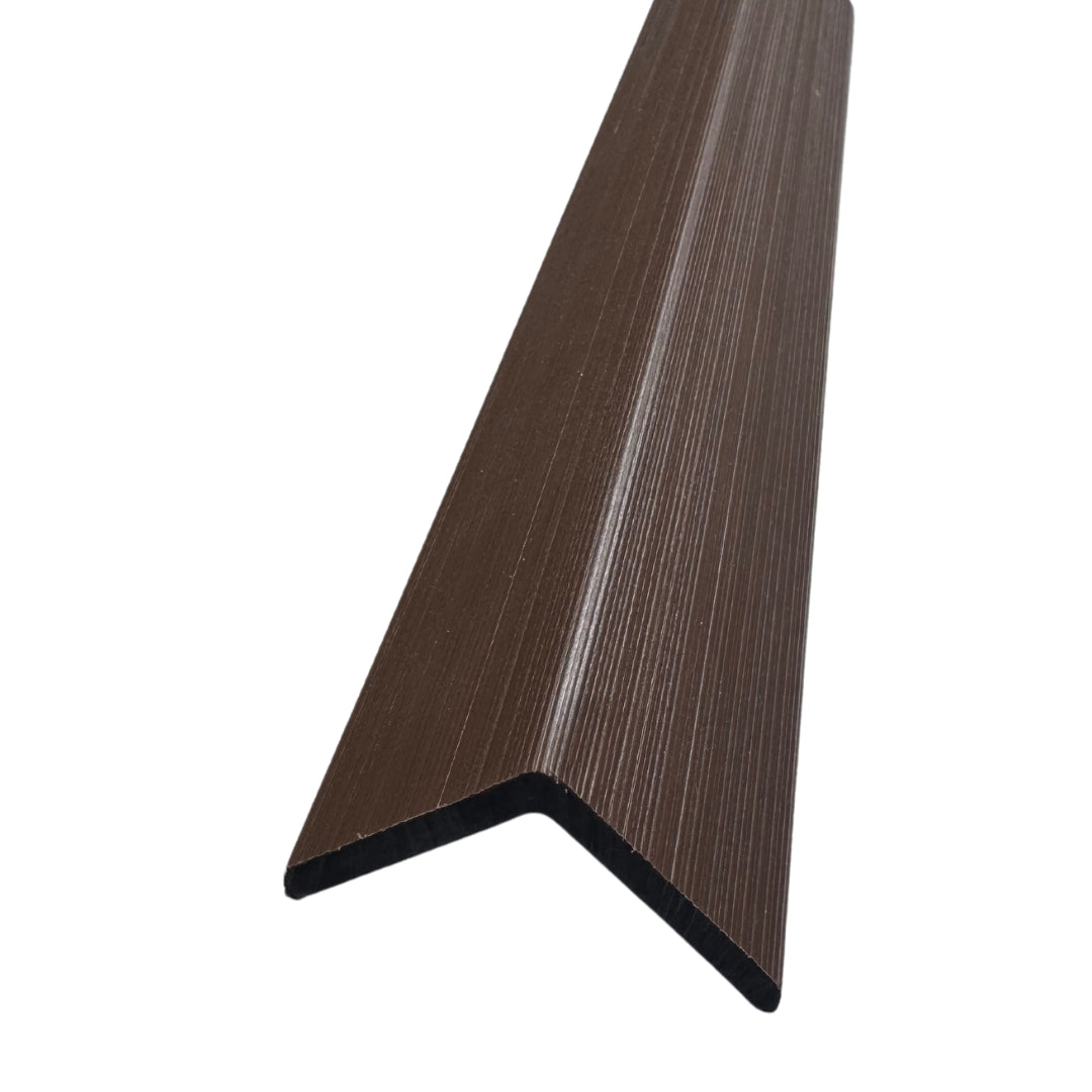 composite cladding end piece capping walnut brown